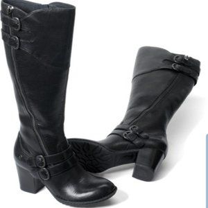 Born Crown leather high boots.  Women's in Black size 9.